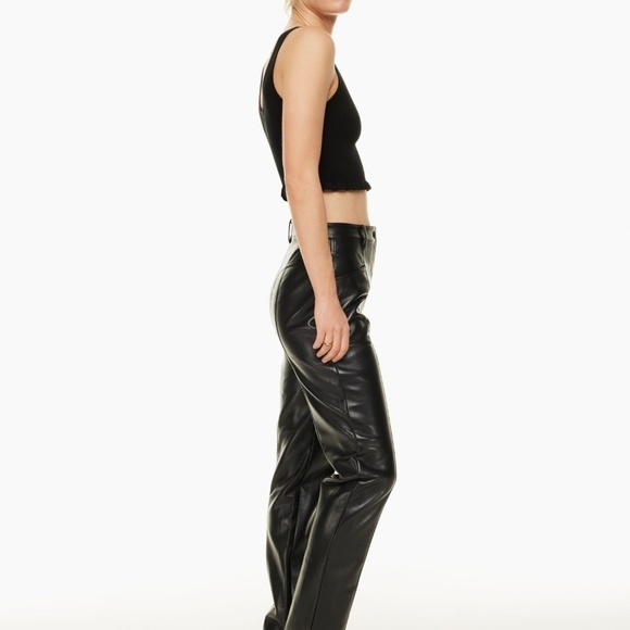 Wilfred, Aritzia, Rebel, Faux Vegan Leather, High Rise, Pants, Size 0‎ - Picture 11 of 16
